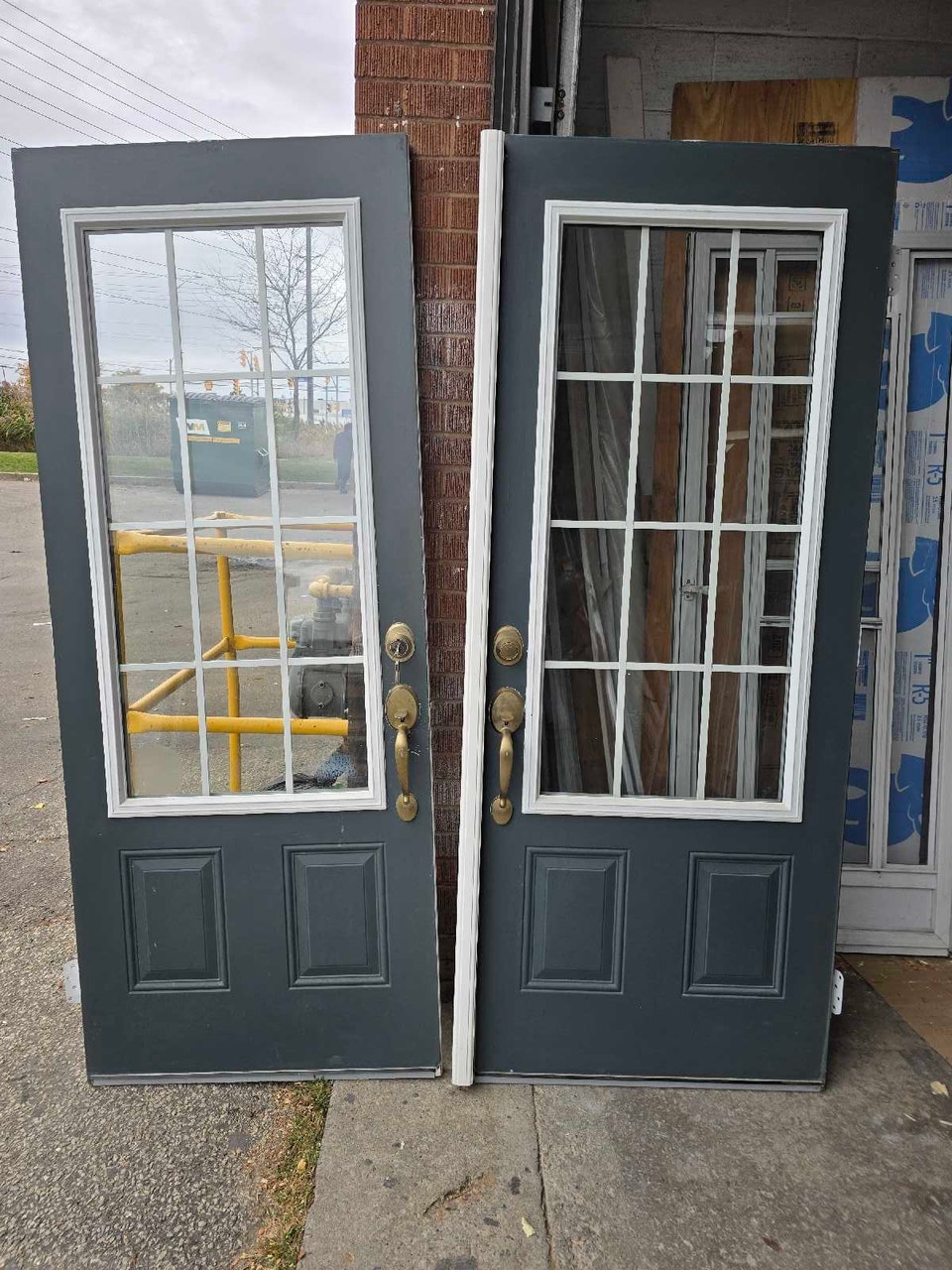Entry Exterior Double Steel Doors 32