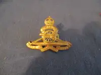 VINTAGE CANADIAN ARTILLERY BADGE/PIN-1940/50S-CANADA MILITARY