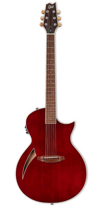 First Version Made in Indonesia ESP LTD TL-6 Thinline Electric Guitar -in Wine Red Finish and Padded...