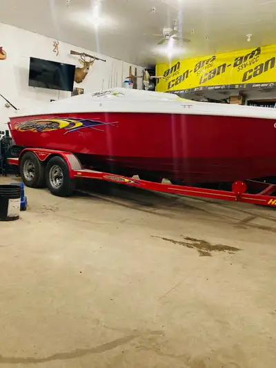 2008 baja outlaw 20 only 260 hours 350 mag MPI matching tandem trailer never left in the water thru...