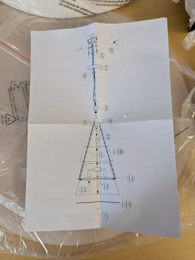 Modern 4-Light Farmhouse Chandelier - White Linen Fabric Pendant in Indoor Lighting & Fans in Mississauga / Peel Region - Image 3