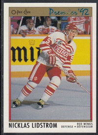 NICKLAS LIDSTROM ... 1991-92 OPC Premier ROOKIE CARD … (20=$20)