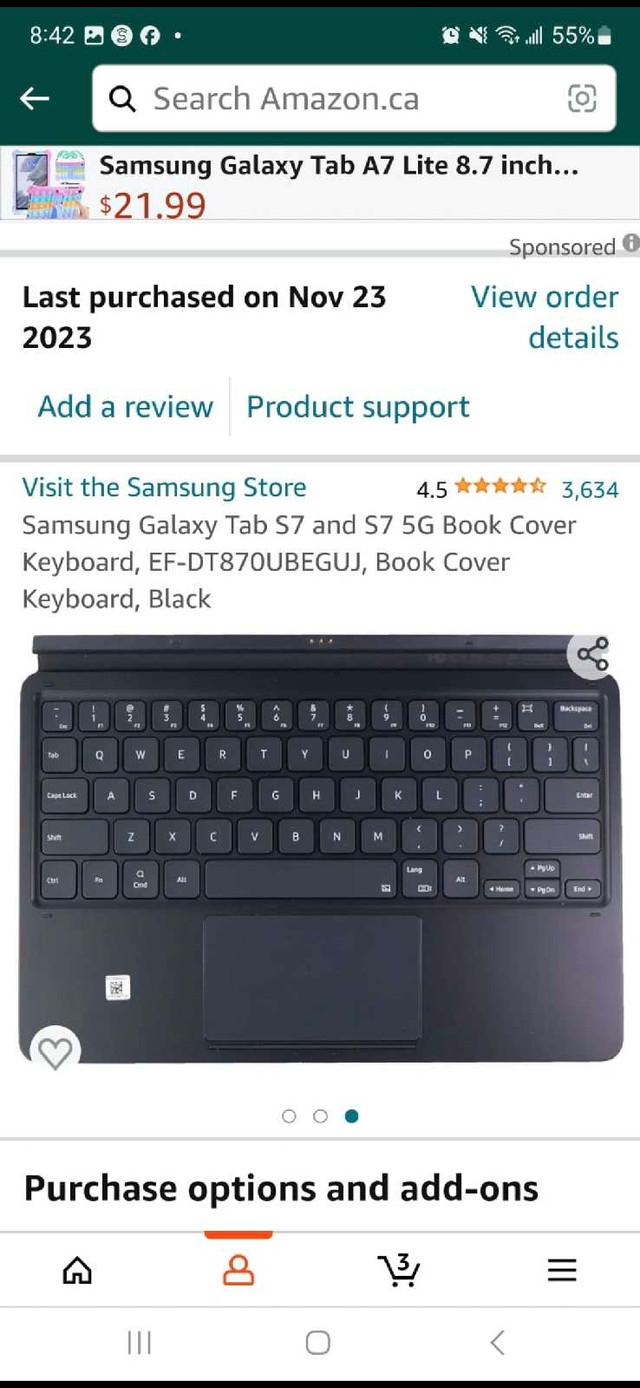 Samsung galaxy Tab S7 book cover keyboard  in iPads & Tablets in Edmonton