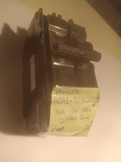 Hongfa UEB1-70302BQDx Circuit Breaker 30A, 120-240V 2 Poles DIN, View more