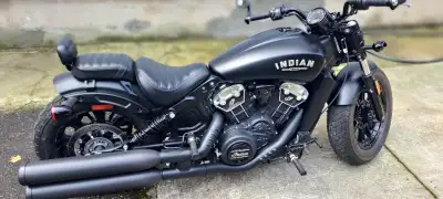 Excellent condition indian scout bobber. All blacked out. Asking $17500