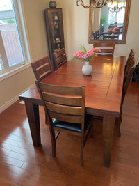 8 Pieces Dining Set with Buffet Cabinet