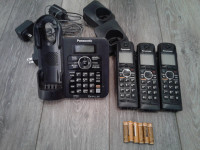 Panasonic cordless home phone set , batteries 