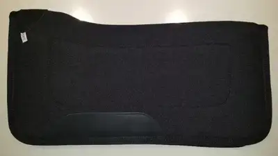 All black 32" x 32" contoured Cordura saddle pad with waffle weave bottom - New In Packaging Neopren...