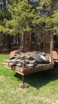 16 Foot Flat Deck Trailer 5000 lb axels
