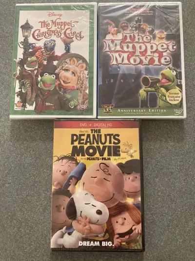New Disney DVDs The Muppet Movie Christmas Carol The Peanuts , View more