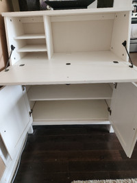 White cabinet/ folding desk