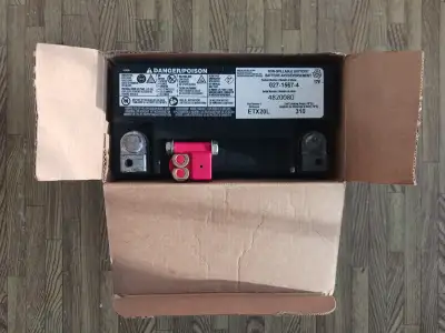 2 MOTOMASTER ELIMINATOR AGM Factory Activated Powersports Batteries, ETX20L 100$ each
