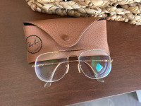 Rayban aviator gold frames with case 