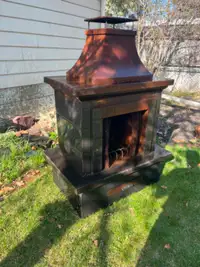 Outdoor Steel Wood Burning Fireplace