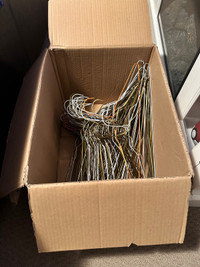 Free box of wire clothes hangers 