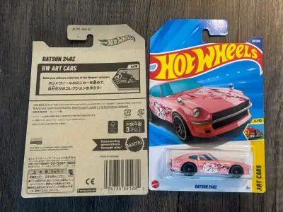 Rare Japanese Card Hot Wheels Datsun 240z pink, View more