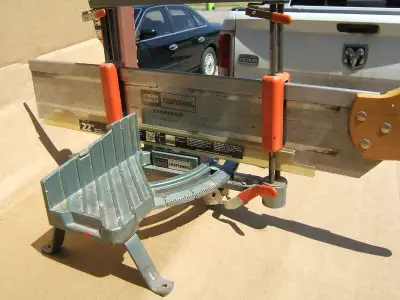 LIKE-NEW CRAFTSMAN MITER BOX W/MATCHING CRAFTSMAN KROMEDGE SAW, View more