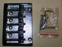 5 String Bass Bridge -  Chrome