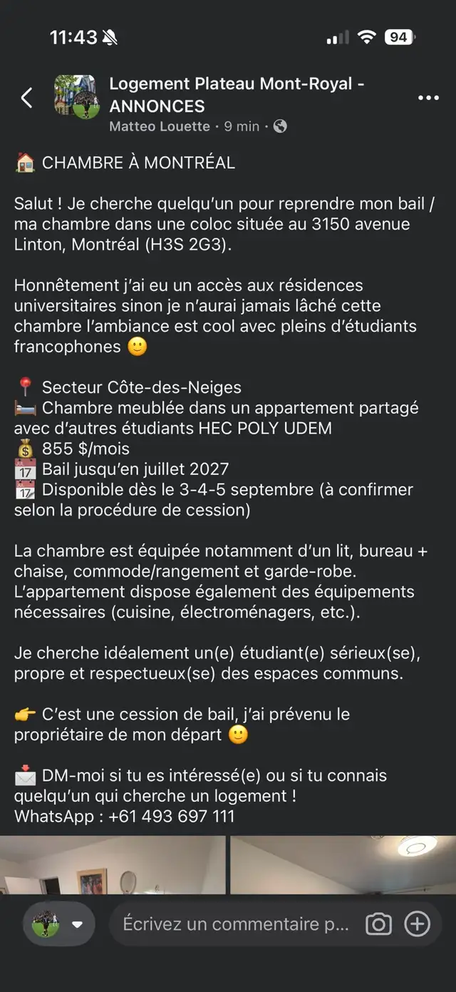 Chambre en coloc Montreal  in Room Rentals & Roommates in City of Montréal - Image 2