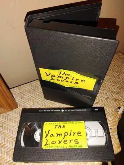 Vintage vhs tape... selling as a blank....THE VAMPIRE LOVERS...1970 CLASSIC HORROR......A Hammer Fil...