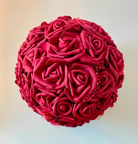 Valentine day or Wedding Artificial Red roses Ball