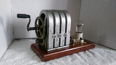 Not Working. Hand crank mini-generator from Central Scientific Co. Great looking teaching device. Ap...