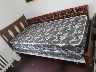 Selling Twin size bed frame, twin size mattress, twin size spring box, all in one. Used Like New Fir...
