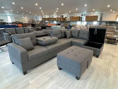 Best Deal Decor Luxary Home 7-Seater Sectional Sofa Ottoman Set, View more