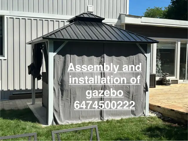 assembly of gazebo in Outdoor Tools & Storage in Oakville / Halton Region - Image 9