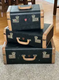 3 Piece Vintage Luggage Set