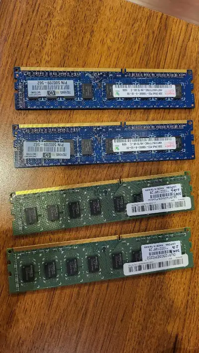8 GB DDR3 Ram 1333 MHz, 4 sticks, View more