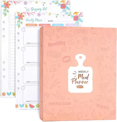 Meal Planner Large 6 Ring 324 Pages A4 Kit To Write Your Weekly