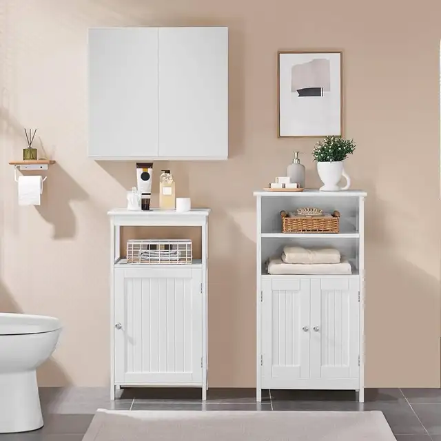 Double door Bathroom Floor Cabinet, Free Standing Cabinet in Bathwares in Markham / York Region - Image 9