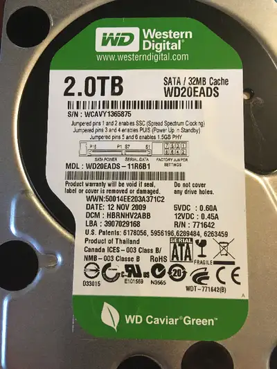 2 Terrabyte SATA Hard Drive in Velocity external case, View more