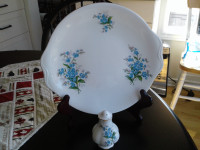 Royal Albert Forget Me Not salt shaker and cake plate