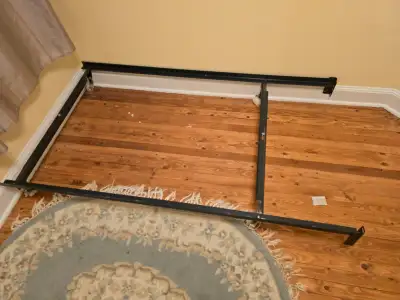 Bed frame base with casters, View more