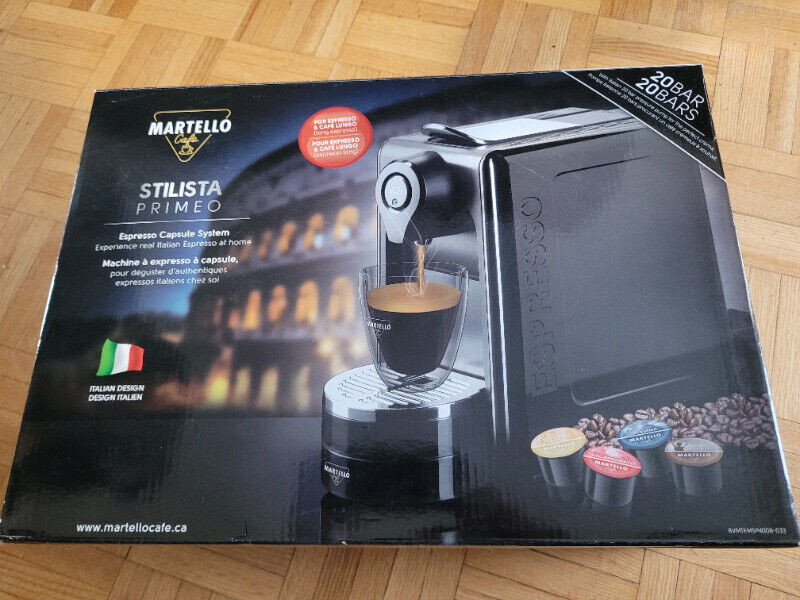 Brand New Martello Stalista Primeo Espresso Capusle System Black for sale  