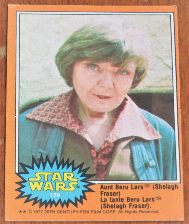 1977 O-Pee Chee Star Wars Aunt Beru Lars 159 in Arts & Collectibles in Bridgewater