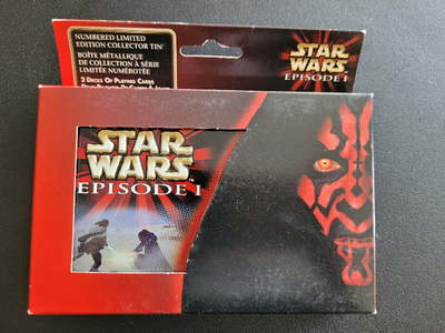 Star Wars Episode 1, Phantom Menace playing cards by Bicycle, in limited edition numbered tin. In bo...