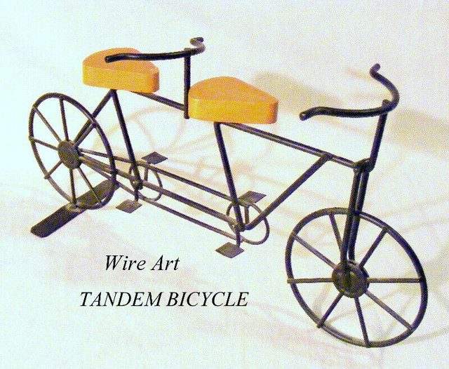 Wire Art bicycle sculptures: 2 tandem + 1 tricycle, $10 ea, in Arts & Collectibles in City of Toronto - Image 4