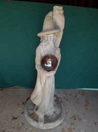 Wizard with Owl Statue