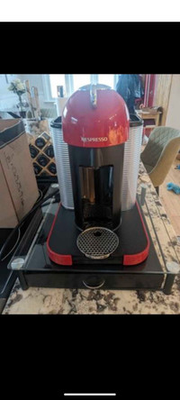 Nespresso Vertuo Coffee Maker and pods/storage holder