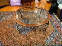 Beautiful Glass and Metal Coffee Table