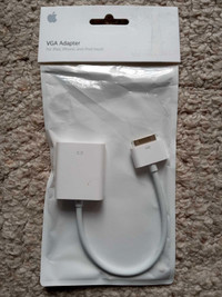 Apple VGA Adapter for iPad, iPhone, iPod Touch Model A1368 New!