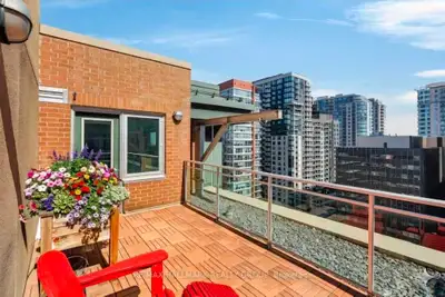 Rare 2 story penthouse Condo with 2 bedrooms. 3 bathrooms. Rooftop Terrace. main level balcony. Unde...