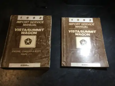 1992 Dodge Colt Vista Wagon Eagle Summit Wagon Service Manuals, View more