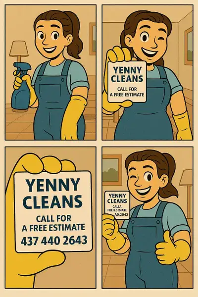 Get your free cleaning estimate today! Yenny Cleans offers top-notch cleaning services tailored to y...