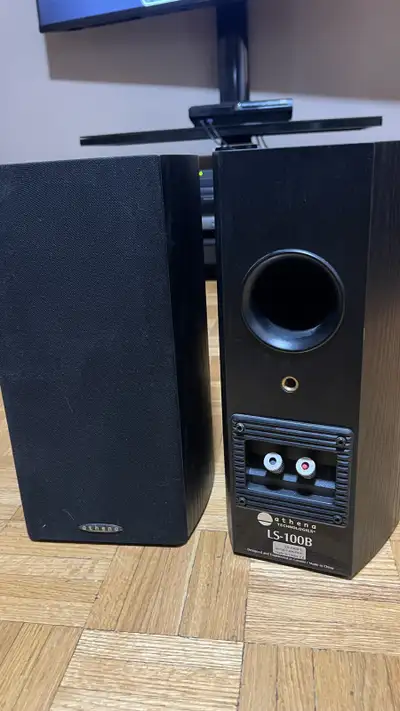 Selling a pair of Athena Technologies LS-100B bookshelf speakers. This model has been discontinued a...