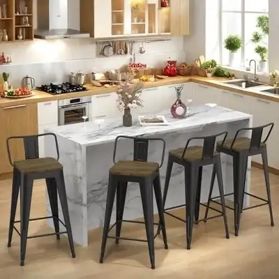 BRAND NEW SET OF 4 BAR STOOLS – $225, View more