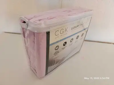 Cal King Size 4 Piece Sheet Set - Light Pink, View more